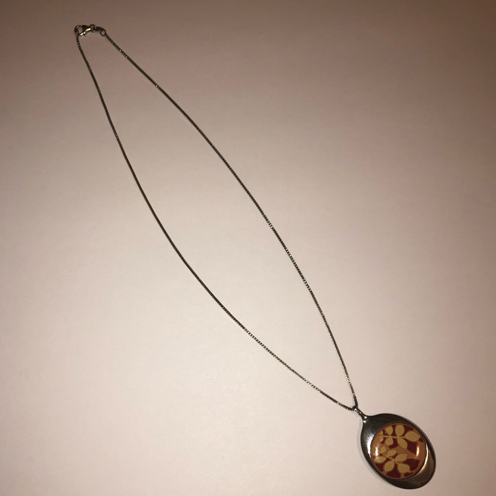 IMOOI leaf pendant on 925 Italy chain